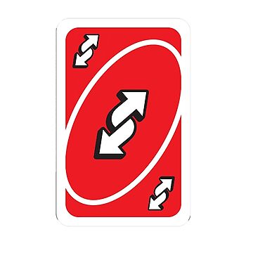 Uno Reverse Card Red Canvas Print for Sale by Doide