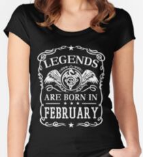 Camiseta entallada de cuello redondo las leyendas nacen en FEBRERO