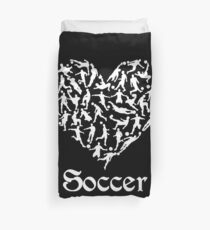 Soccer Player Heart Shirt Duvet Cover