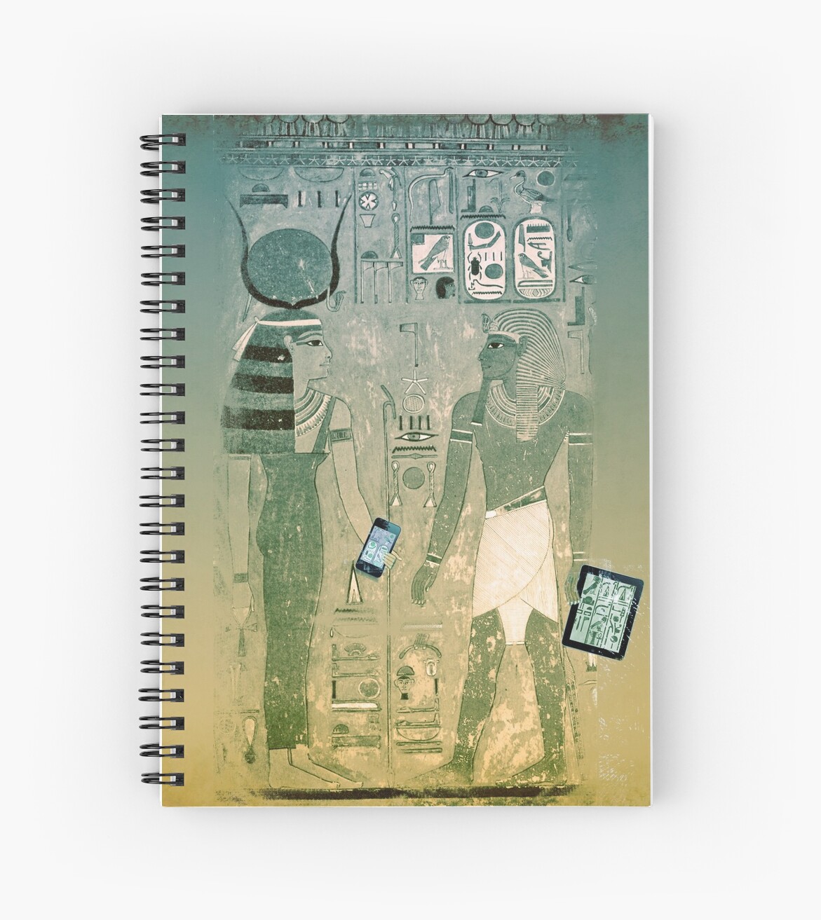 "Wireless ancient Egypt" Spiral Notebooks by gameover Redbubble