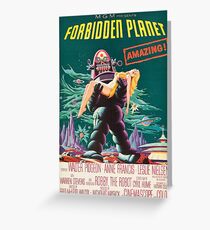 Forbidden Planet, vintage sci-fi movie poster Greeting Card