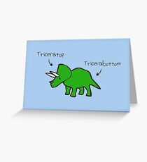 Triceratops Tricerabottom Greeting Card