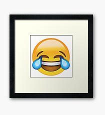 laughing emoji Framed Print