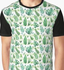 Vintage Tropical green leaves selection Graphic T-Shirt