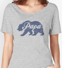 Vintage Papa Bear Father's Day Gift Women's Relaxed Fit T-Shirt
