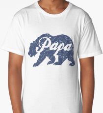 Vintage Papa Bear Father's Day Gift Long T-Shirt