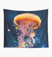 Electric Jellyfish World Wall Tapestry