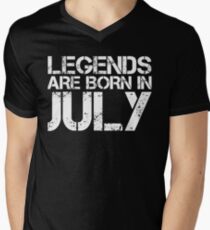 Legenden werden im Juli geboren T-Shirt mit V-Ausschnitt