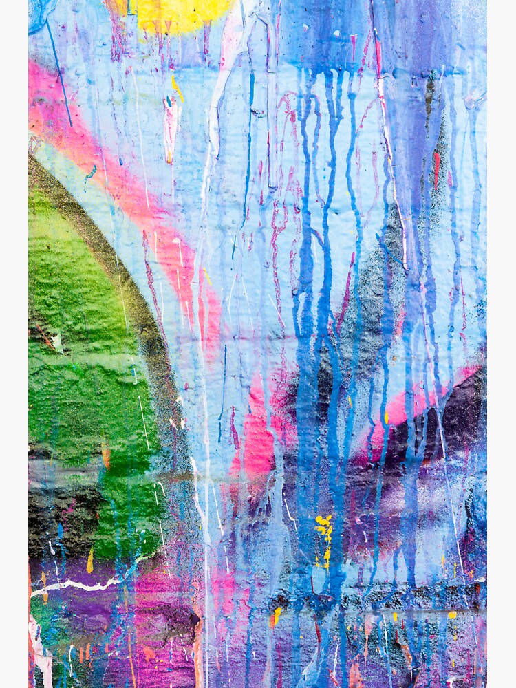 Dripping paint graffiti wall by Juhku