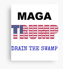 MAGA TRUMP Drain the Swamp Canvas Print