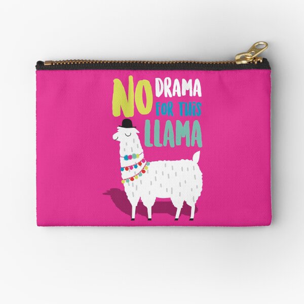 Llama Bag Less Drama More Llama Makeup Case Multi Purpose Pouch Pencil School