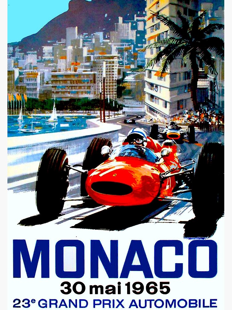 "MONACO GRAND PRIX" Vintage Auto Racing Print by posterbobs