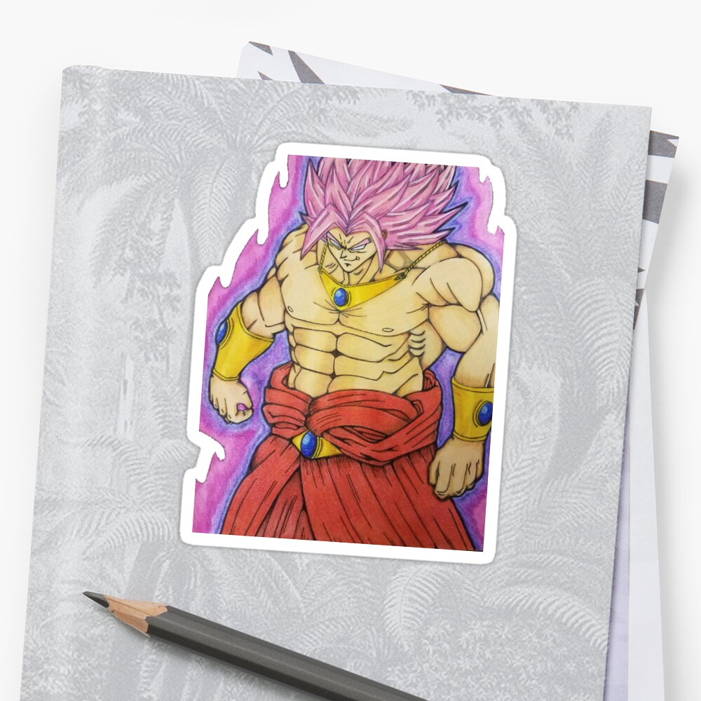 Broly Super Saiyan Rose Sticker By Perriscreations Redbubble 0474