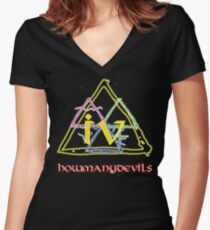D4 Women's Fitted V-Neck T-Shirt