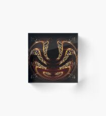 oval abstract gold and diamonds Acrylic Block