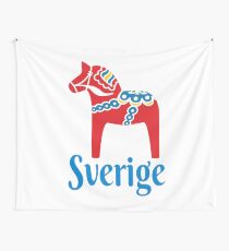 Sverige Dala Dalarna Sweden Pferd Dalecarlian Schwedisch Wandbehang