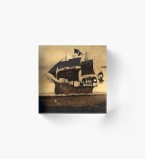 Ziehe das Krokodil & Jolly Roger an Acrylblock