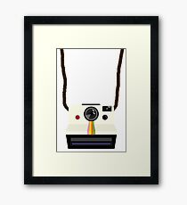 Retro camera with strap Framed Print