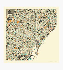 BARCELONA KARTE Fotodruck