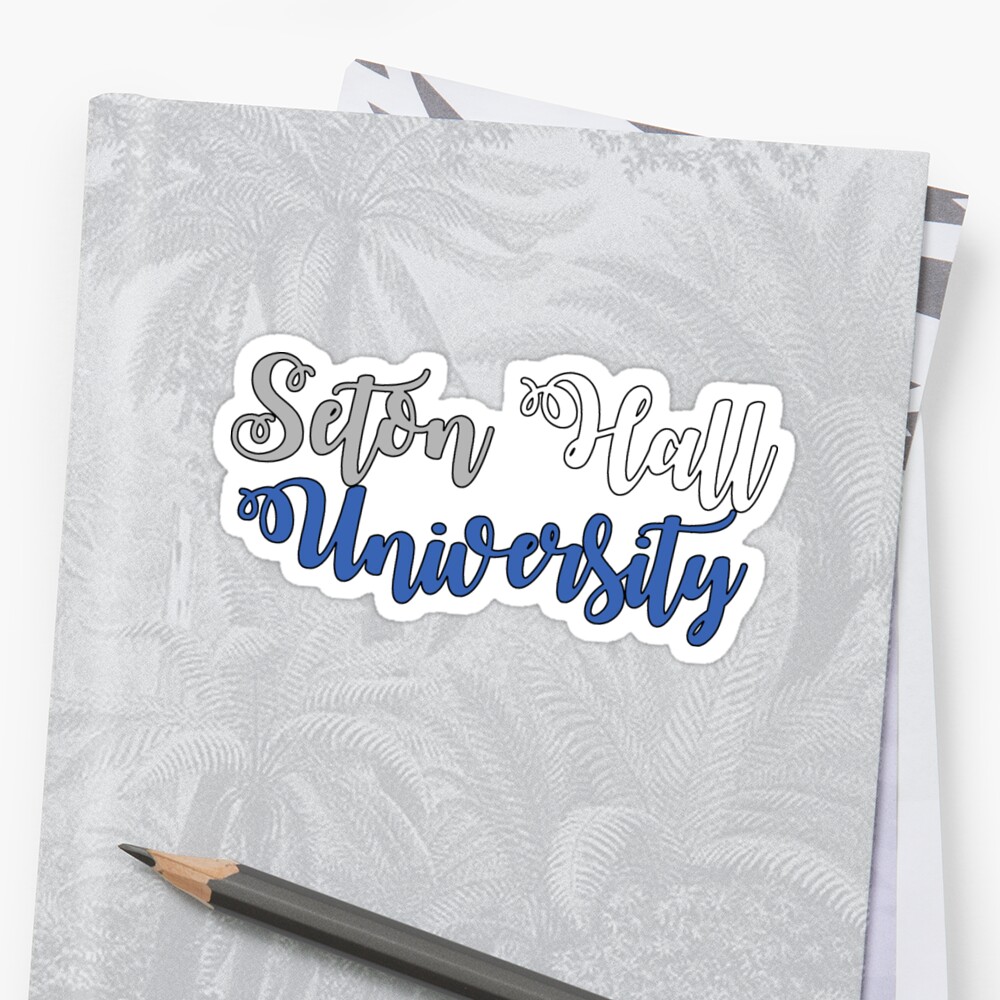 Seton Hall Colors Sticker By Alexaaveta7 Redbubble