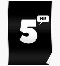 Clever Hi Five Funny Design Poster