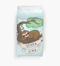 Be lazy Be Sloth ! Duvet Cover