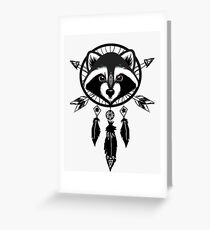 Raccoon Catcher Greeting Card