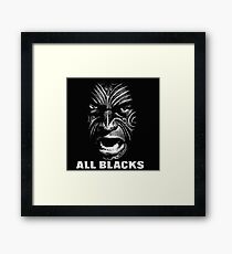 all blacks rugby Framed Print