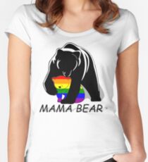 Gay Pride Mama Bear Women's Fitted Scoop T-Shirt