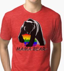 Gay Pride Mama Bear Tri-blend T-Shirt