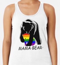 Gay Pride Mama Bär Racerback Tank Top