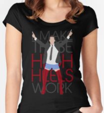 I MAKE THESE HIGH HEELS WORK-Kinky Boots Brendon Urie Women's Fitted Scoop T-Shirt