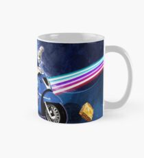 Taza gato scooter de viaje con lasaña galaxia
