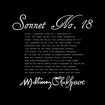 Artwork thumbnail, Shakespeare Sonnet No. 18 (Dark) by incognitagal
