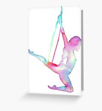 Rainbow Aerial hoop Greeting Card