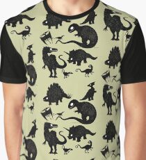 Silhouetted Dinosaurs Graphic T-Shirt