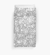 Doodle kitty cats Duvet Cover