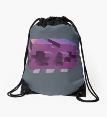 Invading The Third Dimension Drawstring Bag