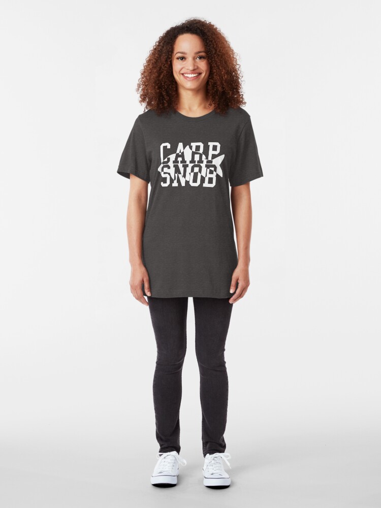 Alternate view of Carp Snob Fisherman's Shirt Slim Fit T-Shirt