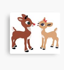 Classic Rudolph and Clarice Metal Print