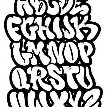 Graffiti Alphabet Letter Sticker Sheet (Make your own words) Hardcover  Journal for Sale by CreativeOpus