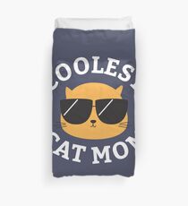 Coolest Cat Mom Duvet Cover