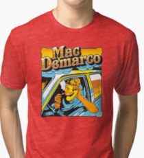 mac demarco in his car Tri-blend T-Shirt
