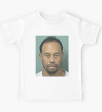 Tiger Woods mug shot Kids Tee