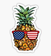 Patriotische Ananas - 4. Juli Sticker