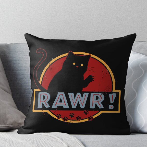 Rawr! Throw Pillow