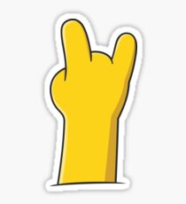 Simpsons Hand - Rock Sticker
