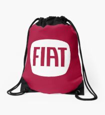 FIAT logo (white) Drawstring Bag
