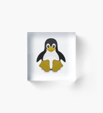 Tux Linux Acrylic Block