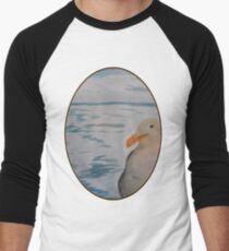 Seemöwe im Fenster Baseballshirt für Männer